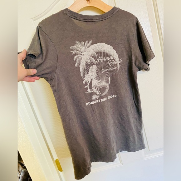 EUC Spell & the Gypsy Collective Charcoal Eagle Island Organic Biker Tee - Picture 13 of 16